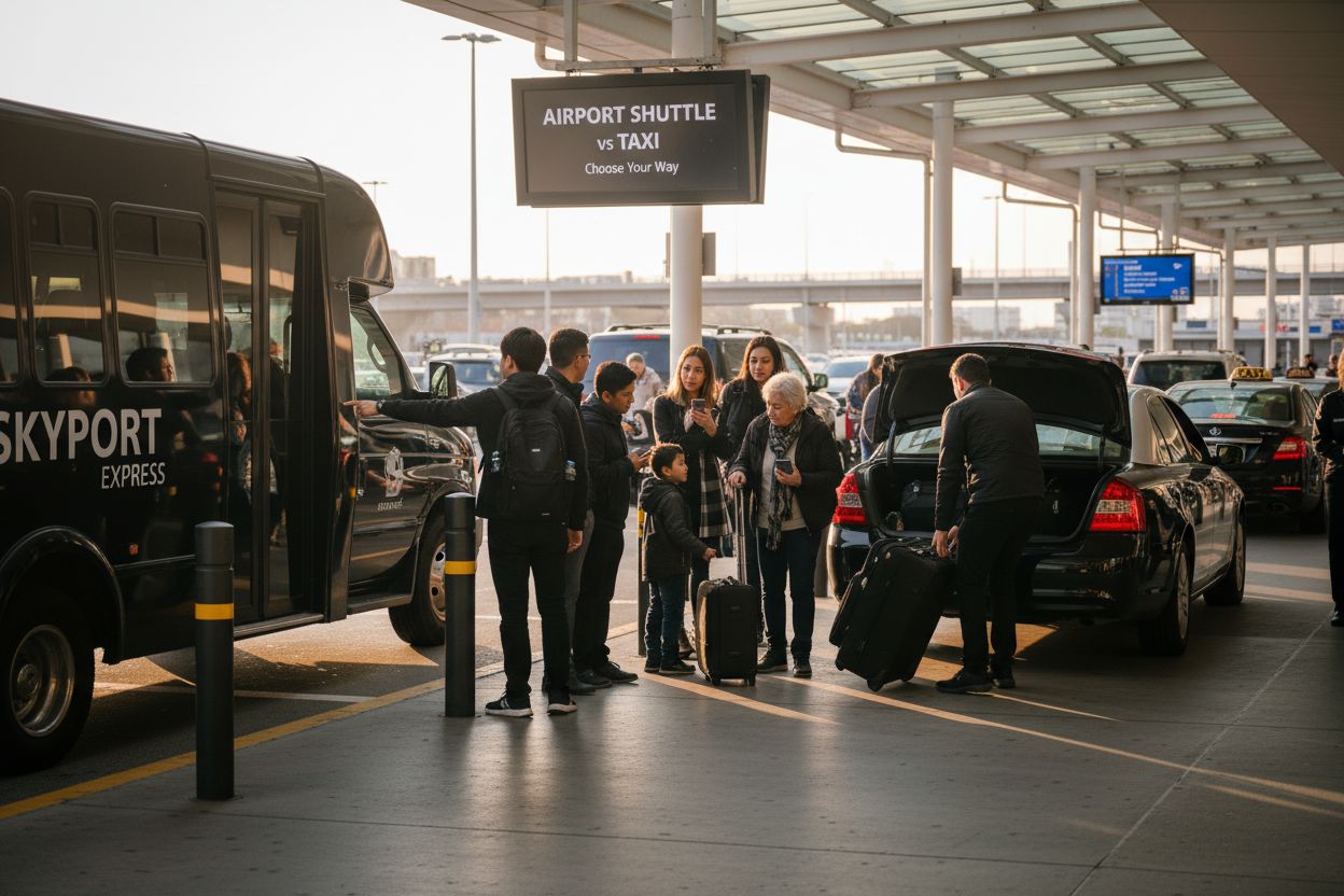 airport shuttle vs taxi