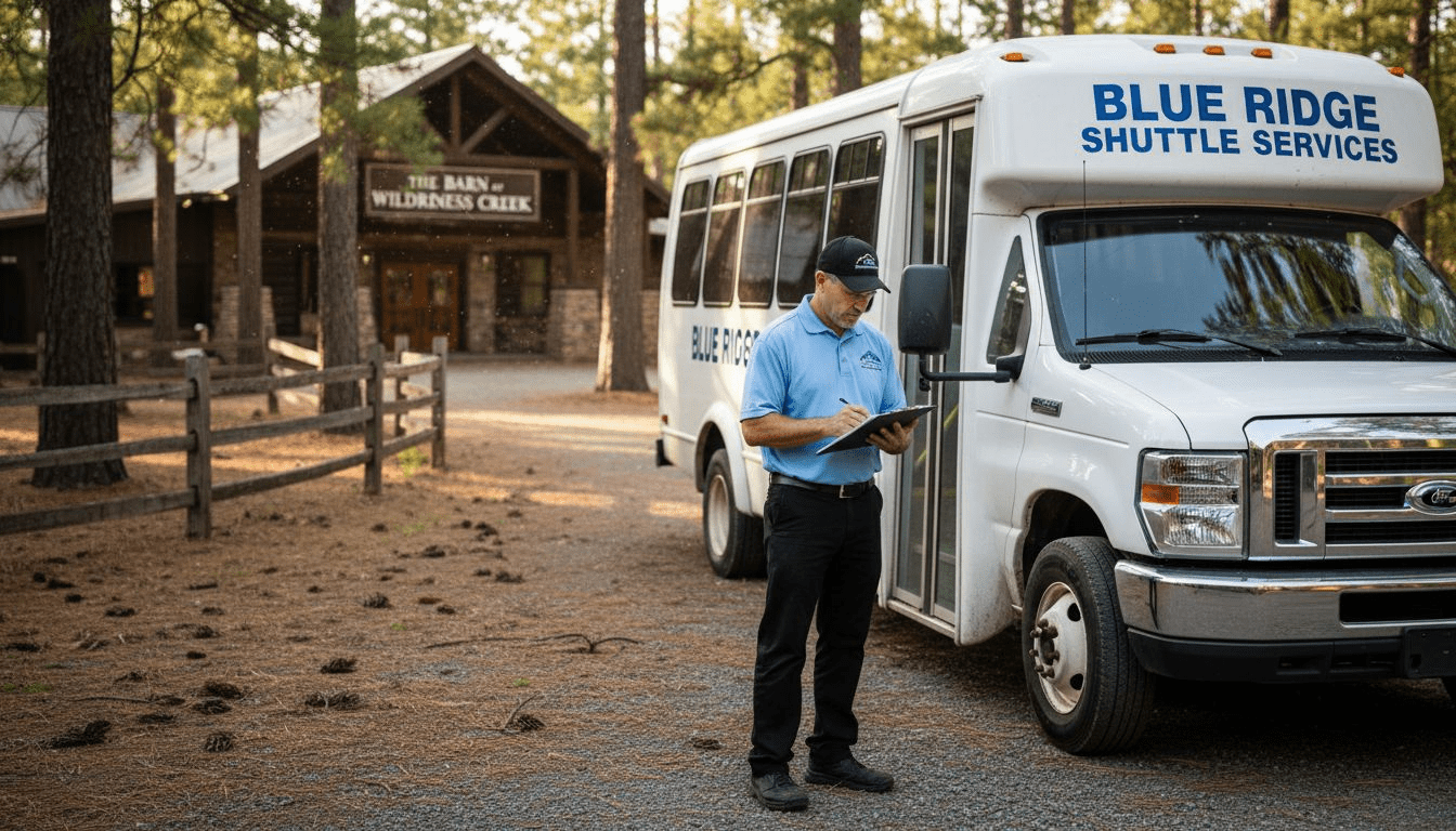 Shuttle driver at North Carolina mountain event