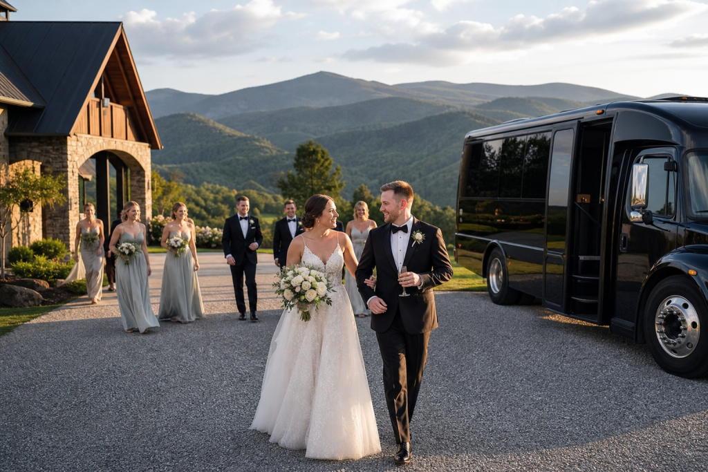 Serenity Ridge Wedding Transportation — NC Mountain All-Inclusive Venue Guide - Ashe County Livery blog image