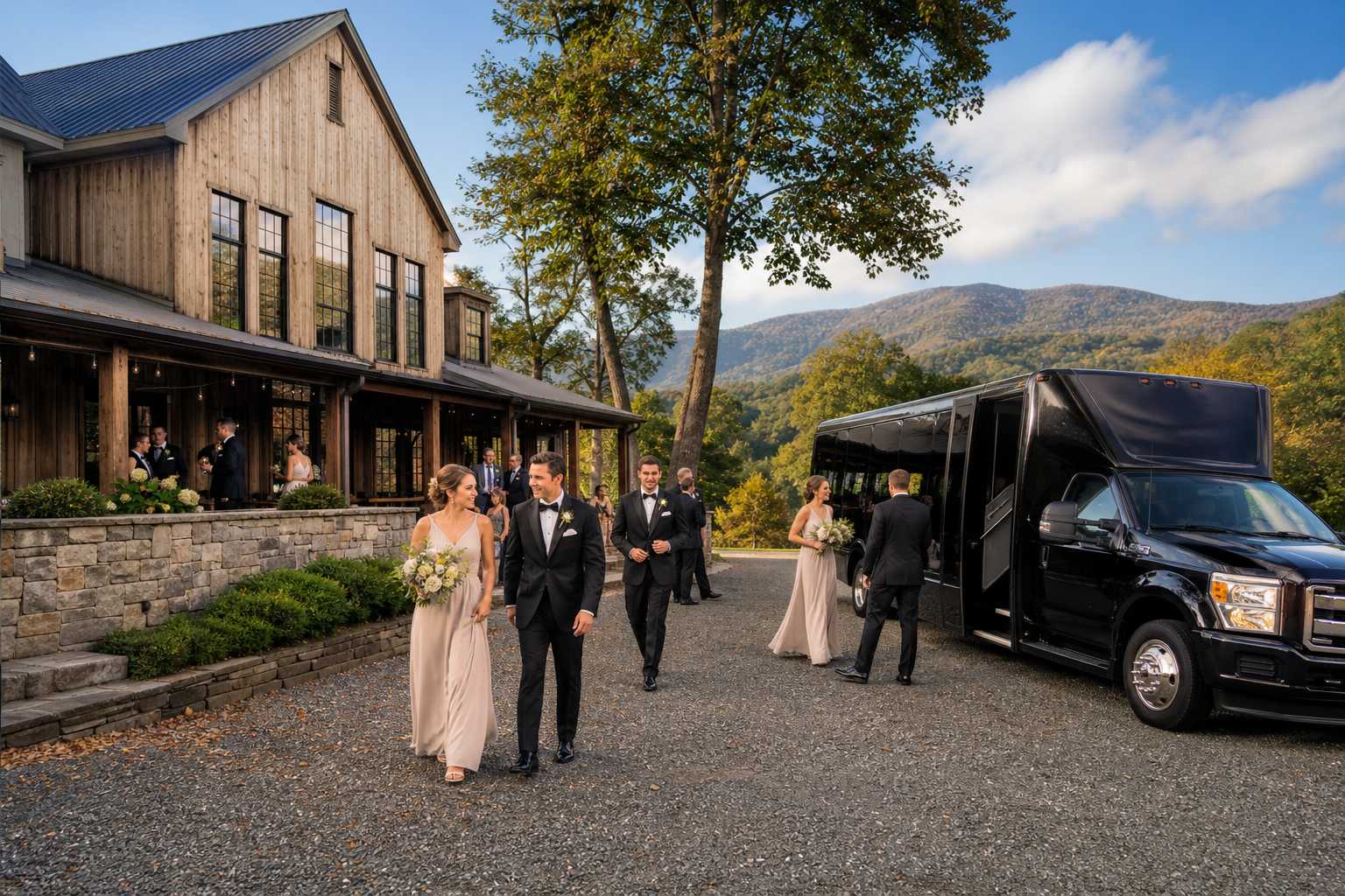 Wedding Transportation Guide: The Mill at Rock Creek in Boone, NC