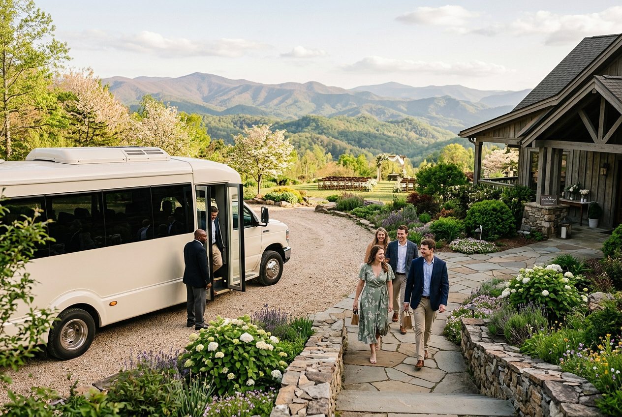 Why Spring Weddings in NC’s High Country Need Reliable Shuttle Service