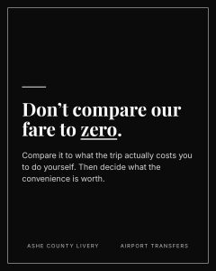 Don’t Compare Our Fare to Zero: What a Private Airport Transfer Really Costs