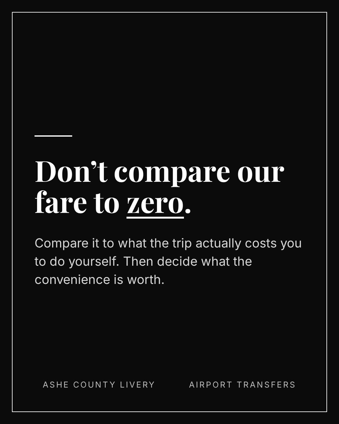 Don’t Compare Our Fare to Zero: What a Private Airport Transfer Really Costs